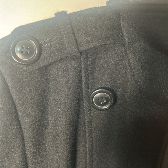 GIACCA DOUBLE BREASTED BLACK WOOL BLEND COAT WOMEN IN SIZE M - Picture 13 of 13